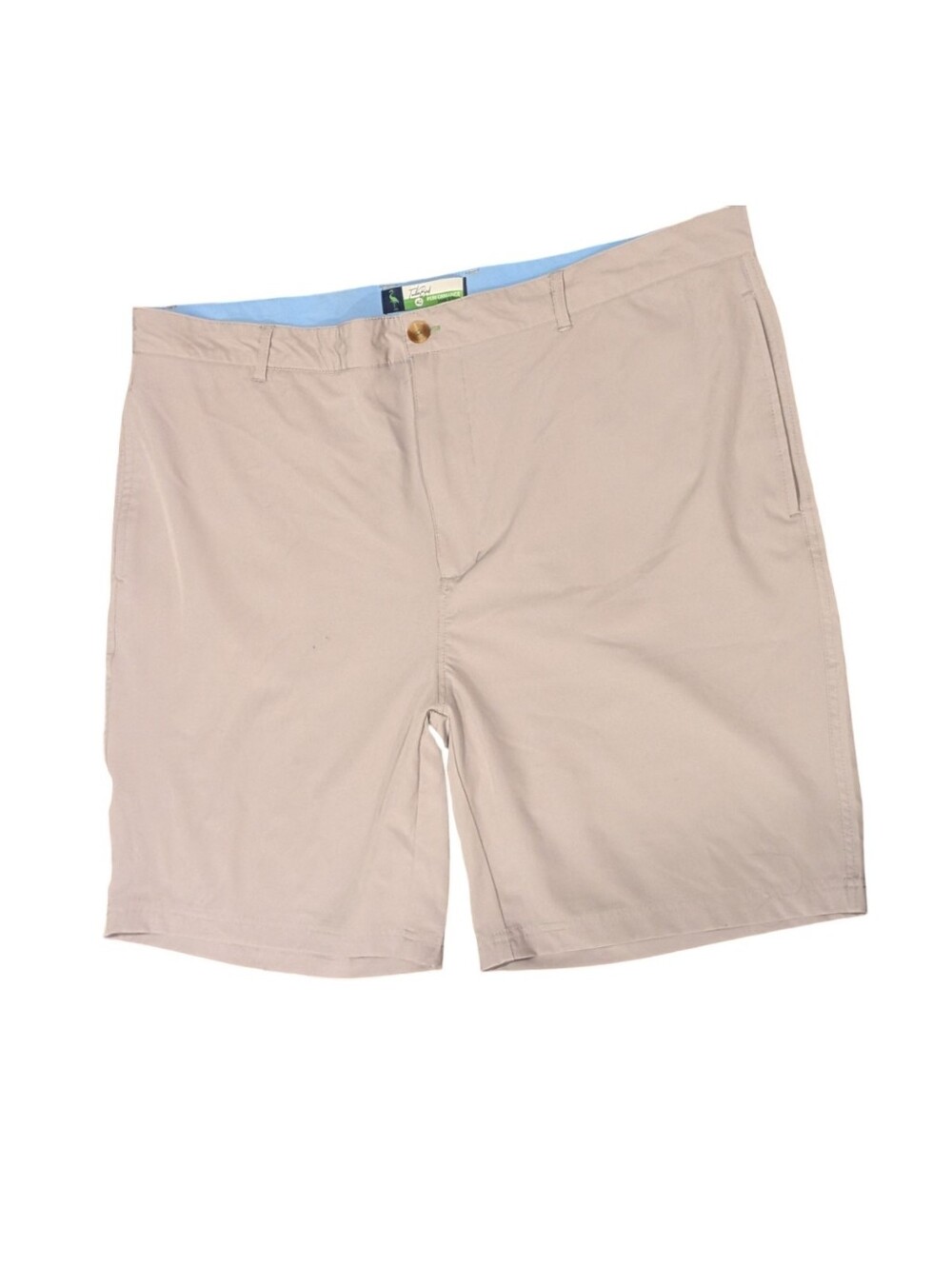Tailorbyrd Performance Golf Shorts Khaki Flamingo Logo Preppy Coastal 40